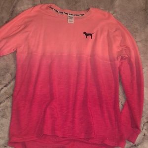 PINK ombré long sleeve